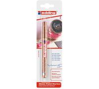 edding 780 Marqueur peinture brillante - cuivre - 1 feutre peinture brillante - pointe extra fine 0,8 mm - pour dessin, coloriage, scrapbooking - étanche, très opaque