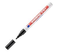 Marqueur peinture Edding 751 pointe ogive 1 à 2 mm - noir