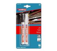 Edding Marqueur peinture 4-750-2-3999 – pointe ronde 2-4 mm, noir et blanc, permanent, 1 pc