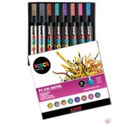 Marqueur Peinture Posca Pc-5m, Étui De 8 Assortis, - Uni-Ball