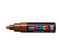 Marqueur peinture posca pc7m pointe large conique encre inodore couvrante miscible tous supports coloris marron