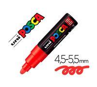 Marqueur peinture posca pc7m pointe large conique encre inodore couvrante miscible tous supports coloris rouge