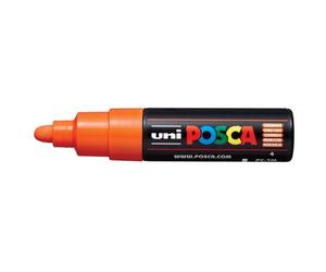 Marqueur peinture posca pc7m pointe large conique encre inodore couvrante miscible tous supports coloris orange