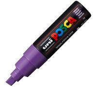 Marqueur peinture - POSCA - Pointe Large Biseautée - Violet - 8 mm - Opaque