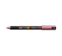 Uni-Ball Marqueur peinture Posca PC1MR – Pointe calibrée extra-fine 0,7 mm – Rouge Métal