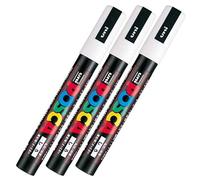 Marqueur peinture Uni Posca PC-5M, pointe moyenne, encre blanche, coffret conomique