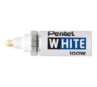 Marqueur - PENTEL - 100W PL - Indélébile - Pointe Large - Blanc