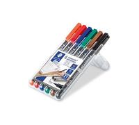 Staedtler Feutres permanents Lumocolor 313 – toutes surfaces – 6 couleurs – pointe 0,4 mm