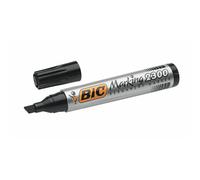 Marqueur permanent à pointe biseautée Bic, 12 pièces, encre résistante à la lumi