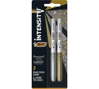 Marqueur permanent BIC Intensity couleurs métalliques étui de 2 pièces