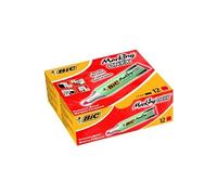 Marqueur Permanent Bic Marking Onyx 1482 corps métal pointe ogive Rouge Rouge