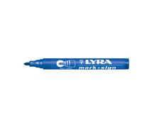 Marqueur permanent bleu MARK+SIGN pointe ogive 1-4 mm - boîte de 10 - LYRA - 4020051