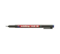Marqueur permanent - edding - 142 - pour verre et plastique - bleu - 1 mm - indélébile