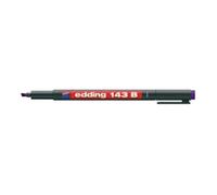 edding Feutre permanent 143 B – pointe biseautée 1–3 mm – Noir – 1 stylo – séchage rapide