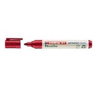 Edding Marqueur permanent Ecoline E21 – Pointe ronde rechargeable – Rouge