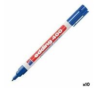 Marqueur permanent Edding 400-03 Bleu 1 mm [10 Unités]