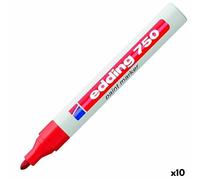 Marqueur permanent Edding 750 Rouge [10 Unités]