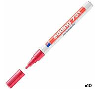 Marqueur permanent Edding 751 Rouge [10 Unités]