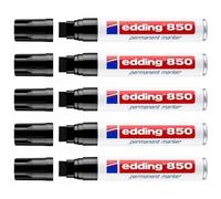 Edding 850 marqueur indélébile Bloc Noir 5 pièce(s)