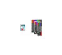 Kores Marqueurs permanents K-Marker P1 – Pointe fine, encre résistante à l'eau – 6 couleurs
