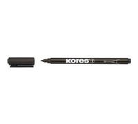 Marqueur Permanent K Marker Fine Pointe Médium Noir Kores Noir G