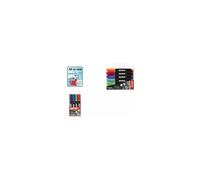 Kores Marqueurs permanents K-Marker XP1 – pointe ronde, encre imperméable, lot 6 couleurs