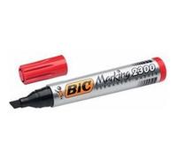 BIC Marking 2300 ECOlutions Marqueurs Permanents à Pointe Moyenne Biseautée - Rouge