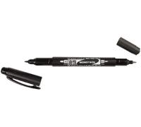 Marqueur Permanent Mono Twin Double Pointe Fine Et Épaisse Idéal Pour Le Dessin, L'écriture Et L'art Couleur Noire