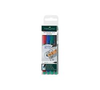 Faber-Castell 152304 Feutre multiusage MULTIMARK permanent S, étui de 4