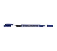 Marqueur permanent Pen, double pointe, bleu