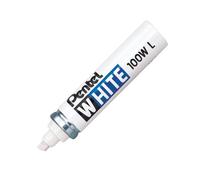 Marqueur permanent Pentel White 100W L pointe biseautée 5,5 mm