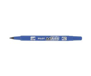 Marqueur permanent Pilot Twin Marker pointe 0,5 ou 0,7 mm - bleu