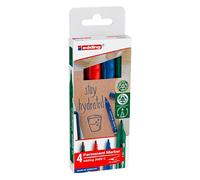 Marqueur permanent rechargeable Edding E 2000C pointe ogive 1,5 mm - Pochette de 5 couleurs assorties