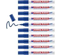 Marqueur Permanent Spécial Industrie - Edding - 8300 - Bleu - 10 Stylos - Pointe Ronde 1,5-3 Mm