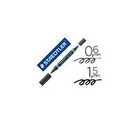 Staedtler Lumocolor duo 348 348-9 Marqueur permanent noir résiste à l'eau: oui