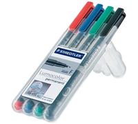 Marqueur Permanent Staedtler Lumocolor Pour DVD CD Verre - Fin - Trousse De 4