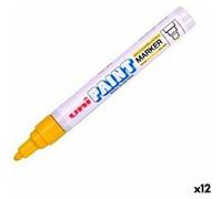 Uni Mitsubishi Pencil – Marqueur peinture PX20-J, huile indélébile, pointe moyenne ogive, jaune x12