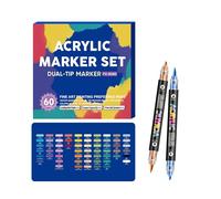 Marqueur pinceau souple double face avec pointes pour peinture artistique et fournitures d'art pour l'enseignement Stylo de marquage à double pointe