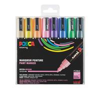 Marqueur Posca couleurs pastel assorties pointe conique 1,8 à 2,5 mm - Boîte de 8
