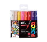 Marqueur posca pc1mc pointe conique extra fine trait 0,7-1mm coloris assortis boite 16 unites