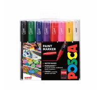 Marqueur posca pc1mc pointe conique extra fine trait 0,7-1mm coloris assortis boite 8 unites