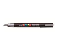 Marqueur posca pc3m gouache encre inodore toutes surfaces pointe fine conique couleur opaque couvrante argent