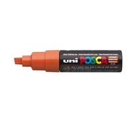Marqueur Posca Pc8k 8mm Orange Foncé - Uniball - Pointe Biseautée - Part À L'eau