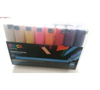Marqueur Posca Pc8k Pointe Large Biseautée Basic 16 Pièces