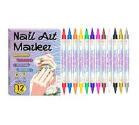 Marqueur pour - Double tête - Marqueur de manucure professionnel | Collection de polissage d'art précis de qualité salon - Outil de dessin multicolore vif pour les voyages de fête avec