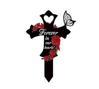 Marqueur pour papa - Piquet de cimetière ailé en métal, décoration extérieure pour jardin des pères, piquet de cour commémoratif pour papa (DA) NTf364 (B, 25 cm)