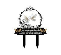 Marqueur pour papa - Piquet de cimetière ailé en métal, décoration extérieure pour jardin des pères, piquet commémoratif pour papa (DA) NTf364 (A, 20 cm)