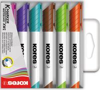 Marqueur pour tableau blanc Kores K MARKER XW2 pointe biseautée étui de 6 pièces