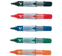 Marqueur pour tableau blanc - PILOT - V-BOARD MASTER - Boîte de 5 - Pointe ogive - Couleurs assorties