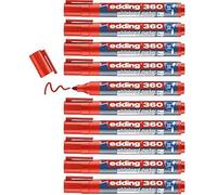 Marqueur Pour Tableaux Blancs - Edding - 360 - Rouge - Pointe Ronde 1,5-3 Mm - Feutre Effaçable